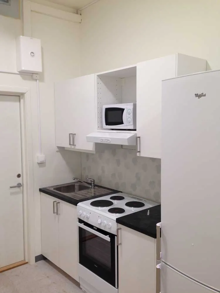 Kök i en av de 45 lägenheterna på Restad Gård i Vänersborg.